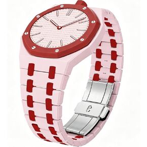 Full Ceramic Watch Case & Strap Replacement Compatible with AP x Swatch Royal Pop Series,Convertible Wrist Strap for 12 o'clock Crown Orientation,Waterproof Replacement Strap in Kuwait