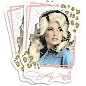 Dolly Parton Memorial Sticker, Pink Cowgirl Leopard Design for Laptop, Car, Locker, Tumbler, Water Bottle, Notebook, Hard Hat, 2-Pack 5-Inch Vinyl Stickers - EPLS0202 in Kuwait