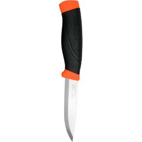 Morakniv Companion HeavyDuty (C) Fixed Blade Outdoor Survival Hunting Knife Carbon Steel Blade with Sheath (Hi-Vis Orange) in Kuwait