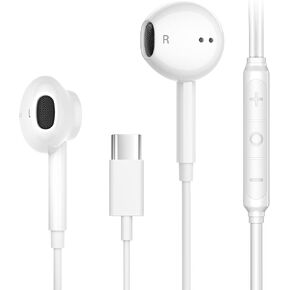 USB C Headphones Wired for iPhone 17/16/15 Pro Max Plus, Type C Earphones for MacBook iPad Pro Air Mini, Earbuds for Samsung, Google Pixel, Control Microphone, Volume, Music in Kuwait
