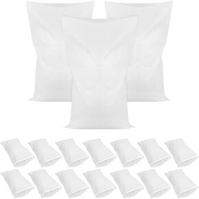20pcs White Woven Flood Barrier Sandbags Large PP Storage Bags in Kuwait