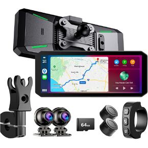 YESOK MT7 7" Motorcycle Dash Cam Front and Rear, 1080P Motorcycle Camera in Kuwait