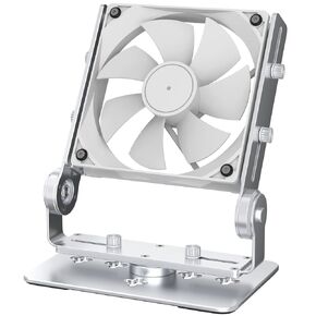 Aluminum Multi-Purpose Desk Fan Stand Mount for 12cm Computer Fans (Silver) in Kuwait