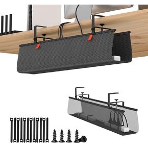 Heavy Duty No Drill Under Desk Cable Management Tray 28 inch in Saudi Arabia