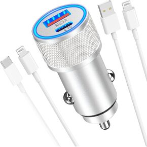 48W Dual Port USB C Power Delivery All Metal Car Adapter in Kuwait