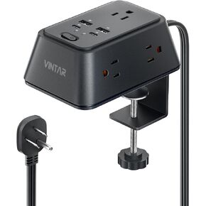 VINTAR Desk Clamp Power Strip with Surge Protector, 6FT Extension Cord in Kuwait
