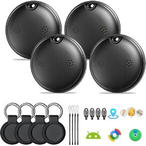 2026 Upgrade 4-Pack Smart Bluetooth Tracker – Android AirTag, Works with iOS Find My & Android Find Hub, IP68 Waterproof, Loud Ring, Replaceable Battery, for Luggage Keys Wallet Backpack in Kuwait
