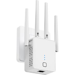 2026 WiFi Extender Signal Booster Dual Band 1200Mbps, Covers Up to 18,000 Sq Ft, Long Range and 115+ Devices, Wireless Internet Repeater with Ethernet Port, 1-Tap Setup (Matte White) in Kuwait