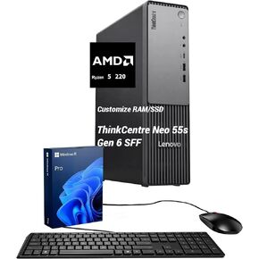 Lenovo ThinkCentre Neo 55q Ryzen 5 220 64GB + 2TB Business SFF Desktop in Saudi Arabia