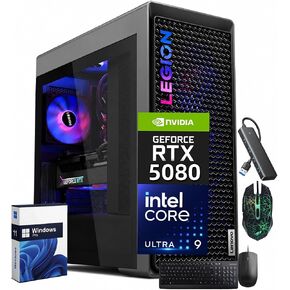 Lenovo Legion Tower 7i Gen 10 Desktop PC, NVIDIA RTX 5080 16GB GDDR7, 64 GB DDR5 5600MT/s 2 TB SSD, Intel Ultra 9 285K(Up to 5.7 GHz), Legion Coldfront Cooling, USB KB, Mouse, Windows 11 Pro in Kuwait