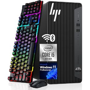 HP ProDesk 600 G6 Tower PC Desktop Computer, Six-Core i5-10500 Up to 4.50 GHz, 16GB DDR4, 512GB SSD, Keyboard and Mouse, WiFi, BT, 4K Support, Windows 11 Pro (Renewed) in Kuwait