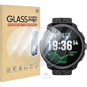 4 PCS Compatible For Suunto Race 2 Watch Screen Protector Glass, HD Clear Full Covered 9H Tempered Protector For Suunto Race 2 Watch Film With Anti-scratch in Kuwait
