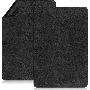 2 Pcs Heat Resistant Mat for Air Fryer, 12" x 17" Felt & Silicone Appliance Mat, Black Rectangular Heat Resistant Mats with Sliding Function for Air Fryer, Coffee Maker, Toaster, Oven in Kuwait