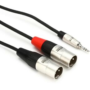 Hosa HMX-006Y Pro Stereo Breakout Cable - 3.5mm TRS Male to Dual XLR Male - 6 Foot in Kuwait