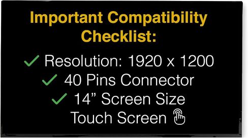 Replacement Touch Screen for B140UAK02.5 40 Pins FHD+ 1920x1200 in Kuwait