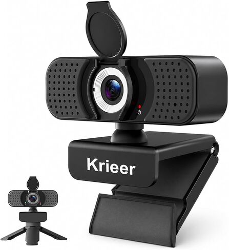 1080P Webcam with Microphone, USB Camera for PC, Laptop, USB-C Adapter in Kuwait