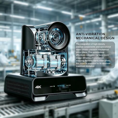 4K PTZ Camera 30X Optical Zoom with HDMI+SDI+USB3.0+IP Streaming Video Output,Support AI Tracking/NDI 6/POE/4K P60 UHD,NDI PTZ Camera for Church Events,Conference,YouTube OBS vMix Zoom Teams in Kuwait