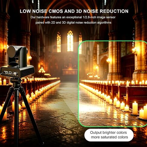 4K PTZ Camera 30X Optical Zoom with HDMI+SDI+USB3.0+IP Streaming Video Output,Support AI Tracking/NDI 6/POE/4K P60 UHD,NDI PTZ Camera for Church Events,Conference,YouTube OBS vMix Zoom Teams in Kuwait