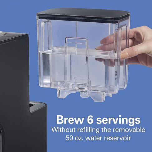 Hamilton Beach Gen 4 FlexBrew Single-Serve Coffee Maker with Removable Reservoir, Compatible with Pod Packs and Grounds, 50 oz., 4 Fast Brewing Options, Black in Kuwait