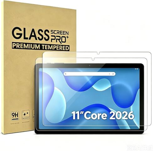 Bighan 2 Pack Screen Protector Compatible with Onn Onn 11" Core Tablet 2026 Model/ 11" Kids Tablet 2026 9H Hardness Tempered Glass Screen Protector, Clear, Scratch Resistant, Anti‑Bubble, Full Coverage in Kuwait