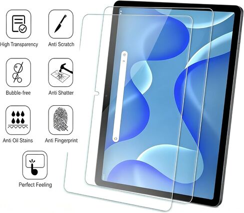Bighan 2 Pack Screen Protector Compatible with Onn Onn 11" Core Tablet 2026 Model/ 11" Kids Tablet 2026 9H Hardness Tempered Glass Screen Protector, Clear, Scratch Resistant, Anti‑Bubble, Full Coverage in Kuwait