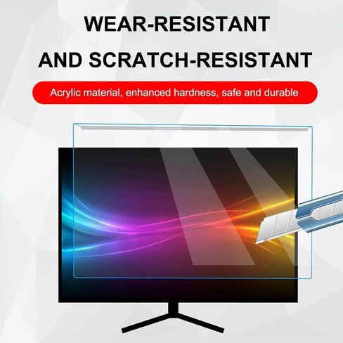 Anti Blue Light Screen Filter for 20-32 inch Widescreen Desktop Monitor, Blocks Excessive Harmful Blue Light, Relieve Eye Fatigue, 27 Inch 613 x 356 () in Kuwait