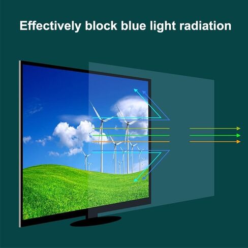 Anti Blue Light Screen Filter for 20-32 inch Widescreen Desktop Monitor, Blocks Excessive Harmful Blue Light, Relieve Eye Fatigue, 27 Inch 613 x 356 () in Kuwait