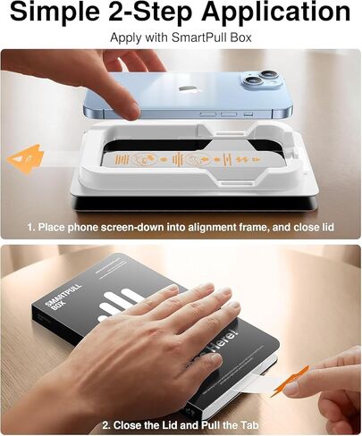 Screen Protector 13/13 Pro/14 Pull Box Smart Devil Tempered Glass 2 Pack in Kuwait