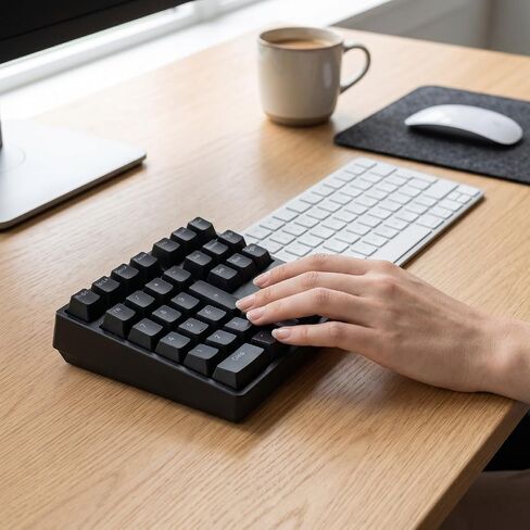 PUSOKEI Wired Mechanical Numeric Keypad, 34 Key USB Number Pad with Red Switch & PBT Keycaps, RGB Backlit Numpad for Laptop PC Desktop Data Entry Accounting in Kuwait