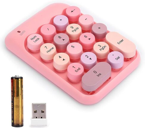Mini Wireless Numeric Keypad Vintage Colorful Retro Design for Financial Accounting Students and Office Use in Kuwait