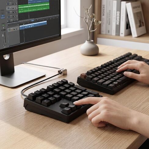Dpofirs Wired Mechanical Number Pad, 34 Keys USB Numeric Keypad with RGB LED Backlit, Red Switch PBT Keycaps Numpad for Laptop Desktop PC in Kuwait