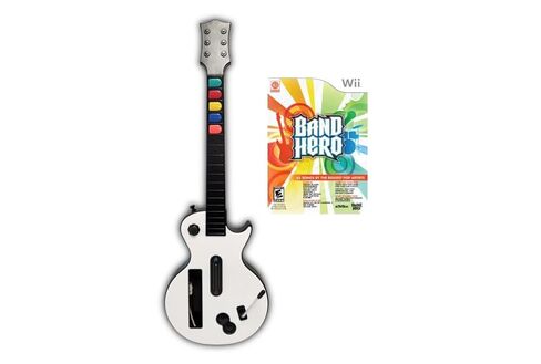 White Wireless Guitar Controller compatible with Wii & Band Hero Game in Kuwait