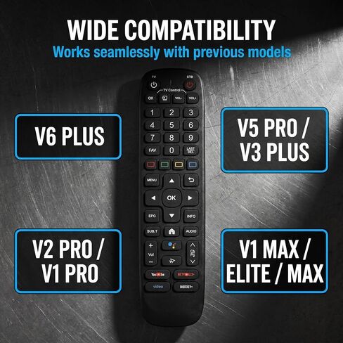 Upgraded V6 Backlit Voice Remote for VSEEBOX V6 Max, V5 Pro, V3 Plus, V2 Pro and V1 Models, Replacement Remote Control with Responsive Buttons in Kuwait