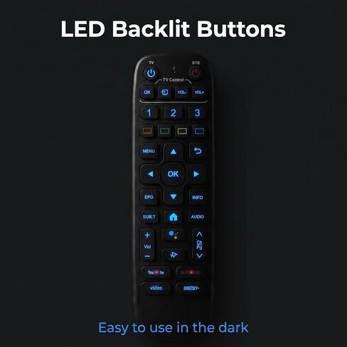 Upgraded V6 Backlit Voice Remote for VSEEBOX V6 Max, V5 Pro, V3 Plus, V2 Pro and V1 Models, Replacement Remote Control with Responsive Buttons in Kuwait