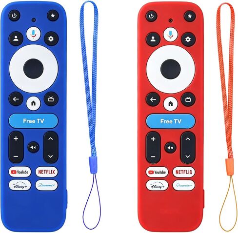2 Pack Silicone Remote Cover for Onn 4K Pro/Plus Remote, Glow in The Dark Protective Case Compatible with Onn Google TV Remote with Free TV Button (Glow Green + Glow Blue) in Kuwait