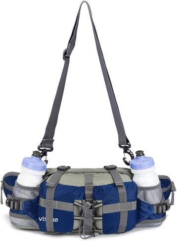 VISCNE Outdoor Fanny Pack Hiking Fishing Waist bag 2 Water Bottle Holder Lumbar Pack in Kuwait