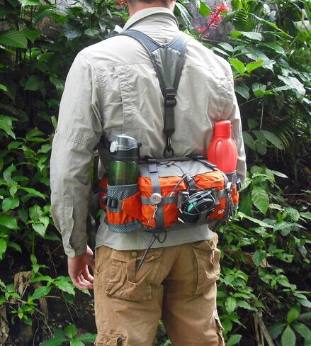 VISCNE Outdoor Fanny Pack Hiking Fishing Waist bag 2 Water Bottle Holder Lumbar Pack in Kuwait