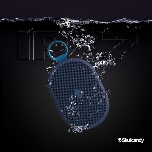 Skullcandy Kilo Wireless Bluetooth Speaker - IPX7 Waterproof Mini Bluetooth Speaker with 24 Hour Battery, Downward Firing Passive Radiator, and True Wireless Pairing - Perfect for Outdoor (Navy) in Kuwait