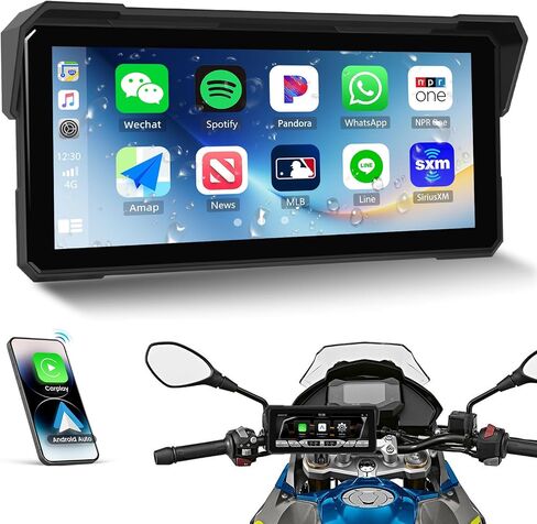 Wireless Motorcycle GPS Navigation with Apple CarPlay 8 Inch in Kuwait