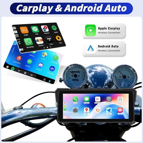 Wireless Motorcycle GPS Navigation with Apple CarPlay 8 Inch in Kuwait