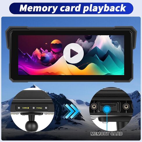 Wireless Motorcycle GPS Navigation with Apple CarPlay 8 Inch in Kuwait