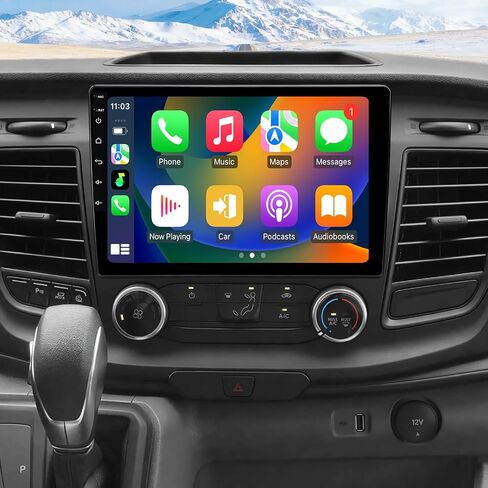 8Core Car Stereo Radio for Ford Transit Custom 2020 2021 2022 2023 2024 with Wireless Carplay Android Auto 10 inch Touchscreen Radio GPS Navi Bluetooth FM RDS SWC in Kuwait