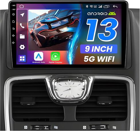 [8Core] Car Radio for Dodge Grand Caravan 2011-2020: 4+64G 9" 1280 * 800 Touchscreen | Android 13 | FM AM 36EQ BT5.0 | CarPlay Android Auto | OTA Update Stereo for Chrysler Town & Country 2011-2016 in Kuwait