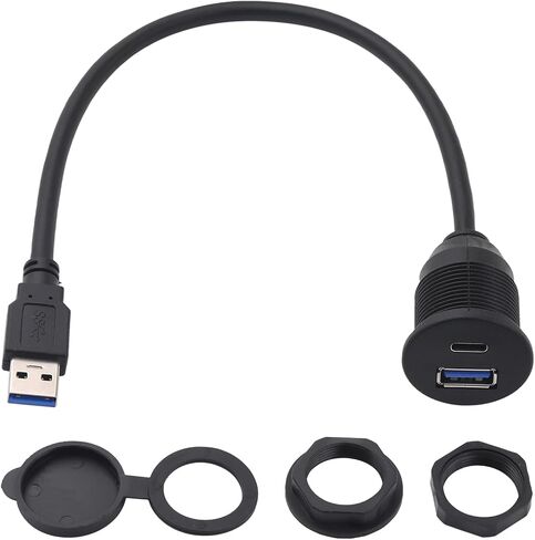 PENGLIN 2-in-1 USB3.0&USB-C Short Extension Cable(30cm/11.8in) in Kuwait