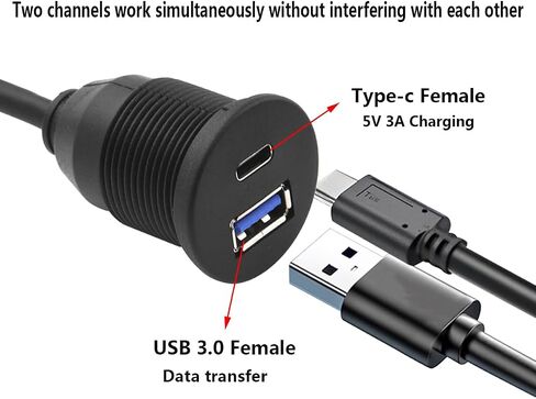 PENGLIN 2-in-1 USB3.0&USB-C Short Extension Cable(30cm/11.8in) in Kuwait