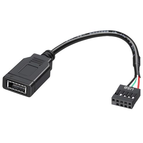 USB 2.0 to Type-E Motherboard Header Extension Cable, USB 2.0 9 Pin Female toUSB+USB 3.1 TypeE Motherboard Connector Adapter, USB3.2 Gen 1 Header USB-C Front Panel Adapter Cable for Computer in Kuwait