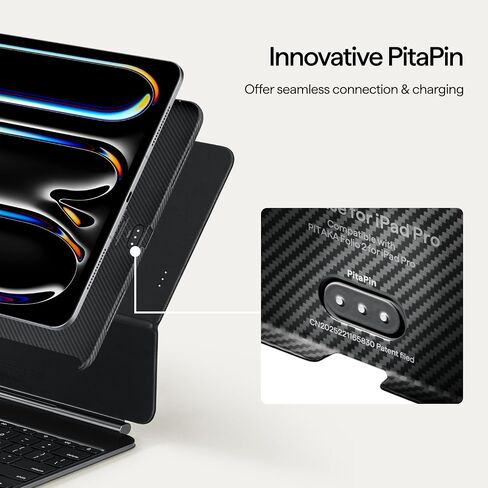 PITAKA for iPad Pro 11 Inch Case M5/M4, Magic Keyboard Compatible, Black in Saudi Arabia