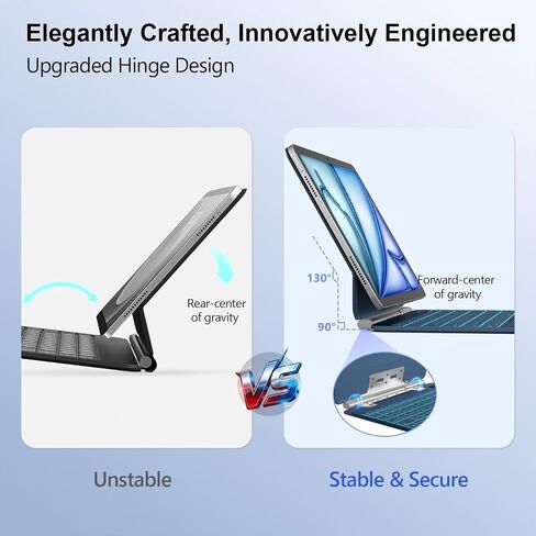 for iPad Air 11/Pro 11 (1-4) Keyboard Case, Full-Area Trackpad in Kuwait