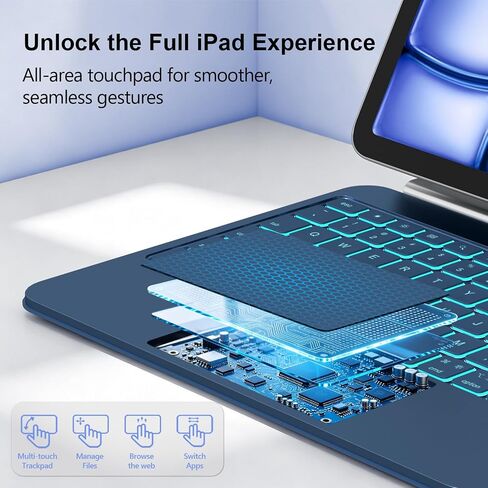 for iPad Air 11/Pro 11 (1-4) Keyboard Case, Full-Area Trackpad in Kuwait