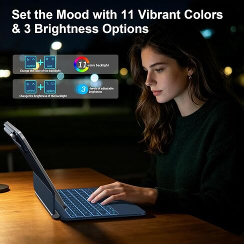 for iPad Air 11/Pro 11 (1-4) Keyboard Case, Full-Area Trackpad in Kuwait